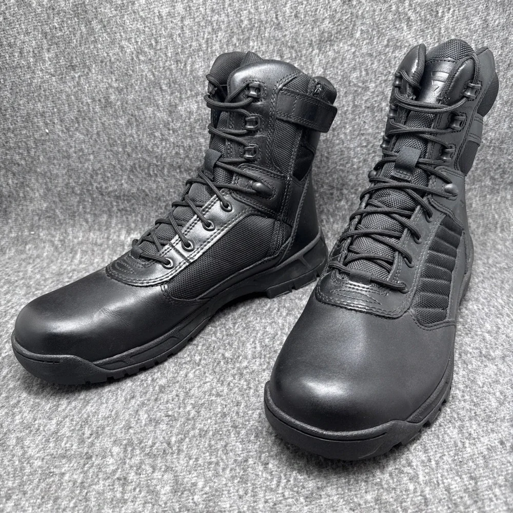 Bates E03180 Tactical Sport 2 Tall Side Zip Black Boots Mens Size 12 Medium New